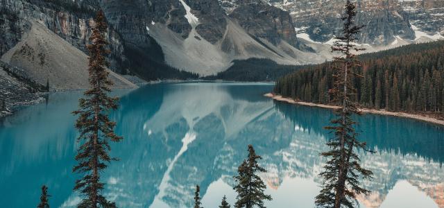 Mountains and lake